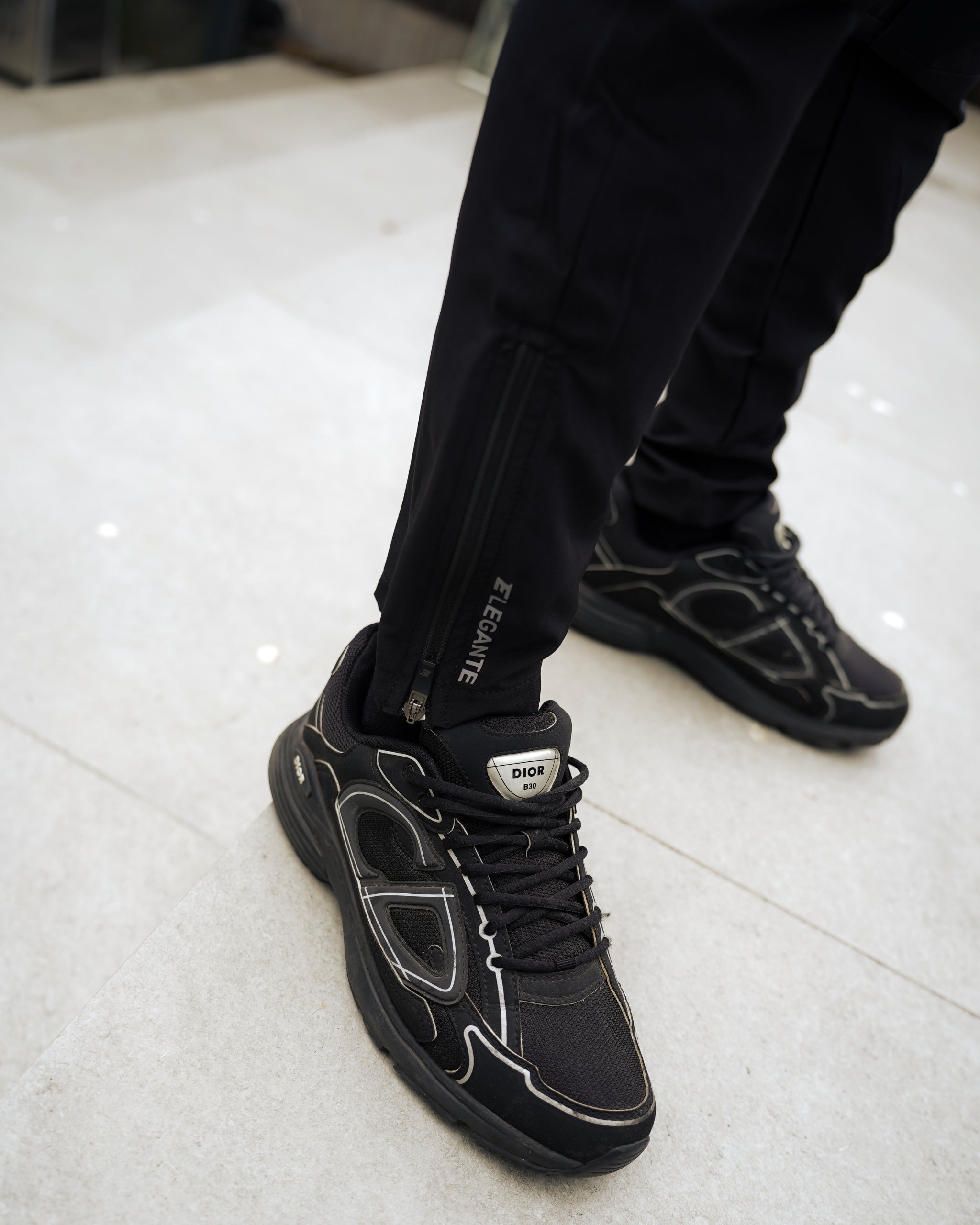 Vertex Black Silver Grey Tracksuit Joggers-thumbmail-4