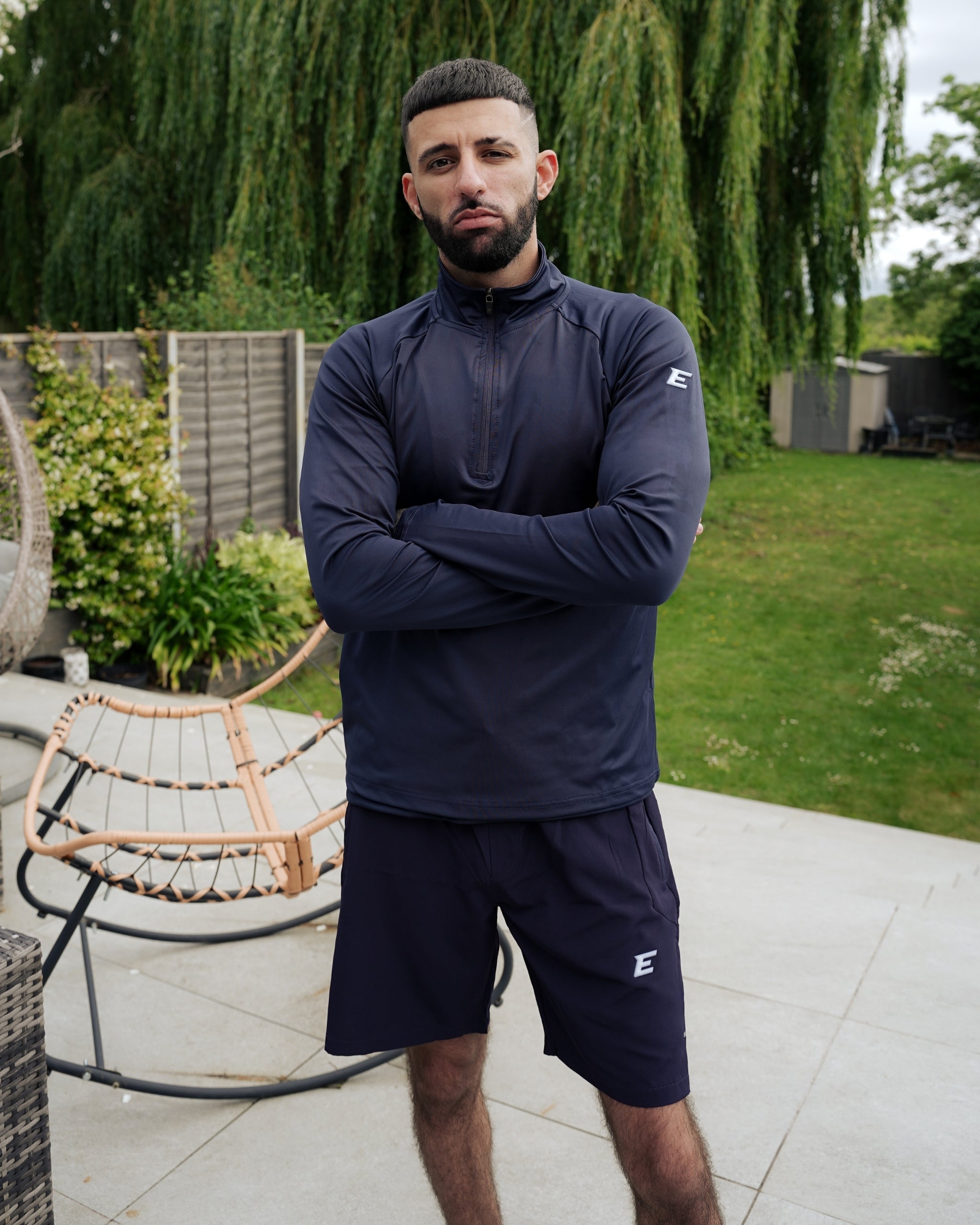 Vera Navy 1/4 Zip Top-thumbmail-4