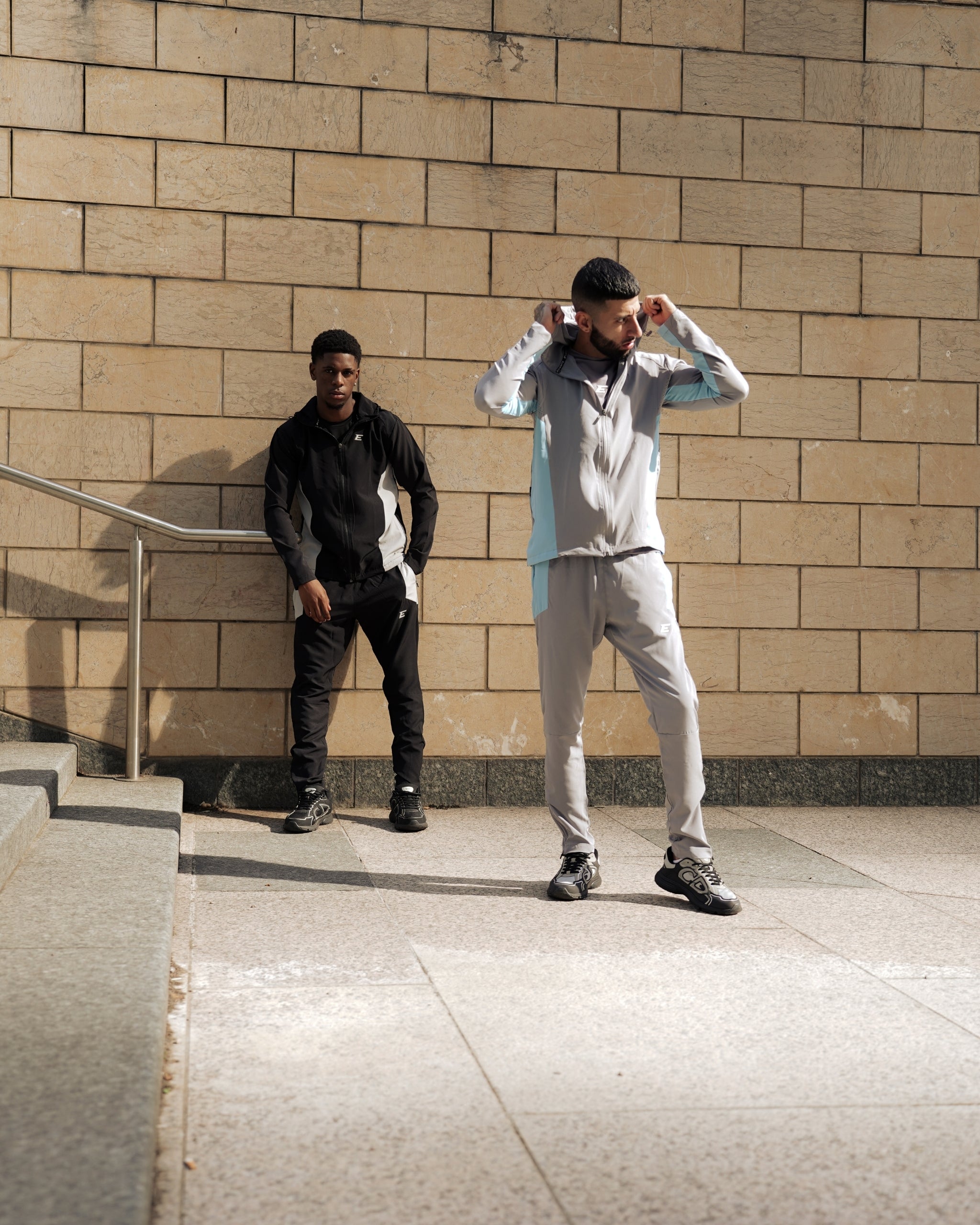 Vertex Black Silver Grey Tracksuit Jacket-thumbmail-4
