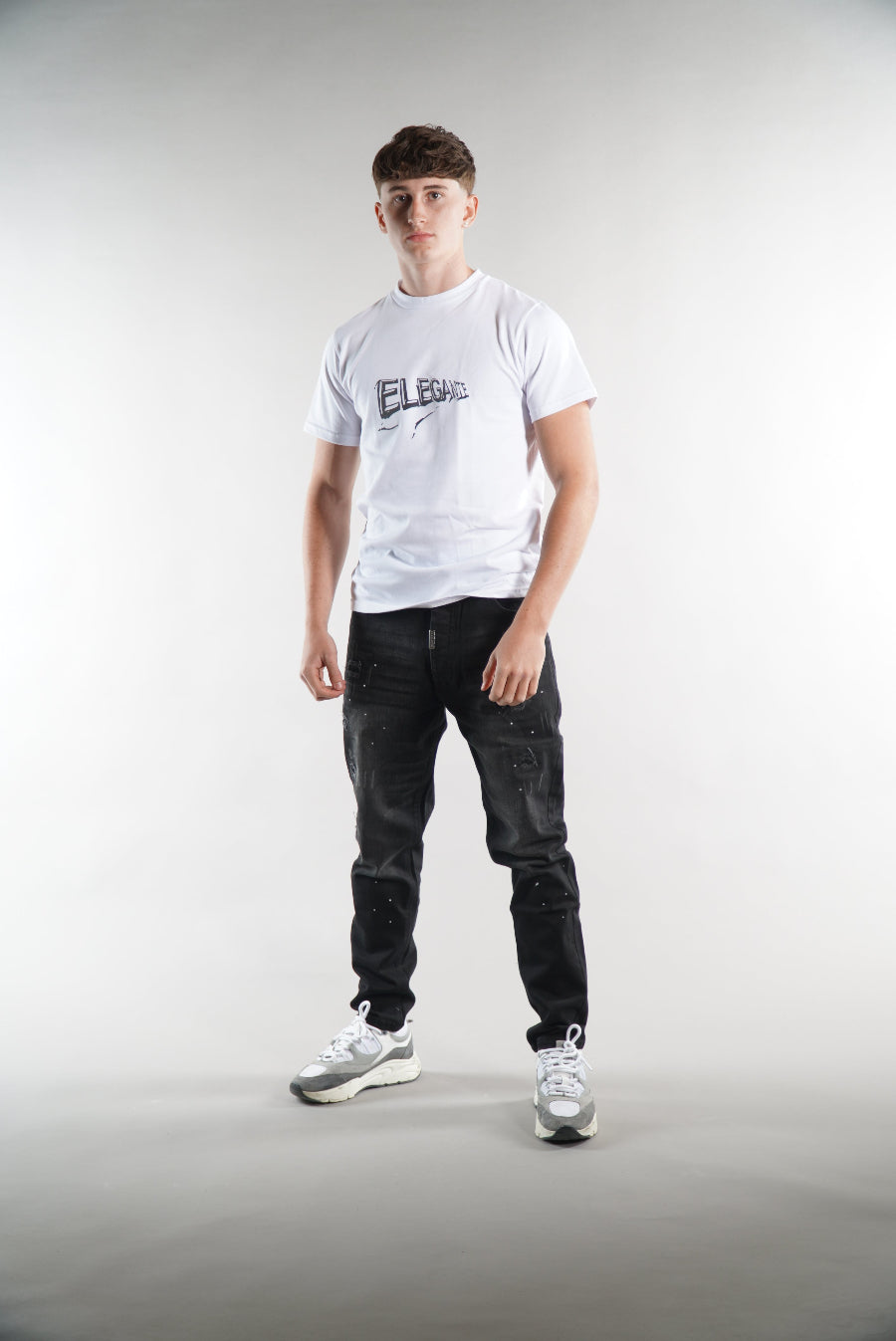 Men's Elegante Black Denim Designer Jeans