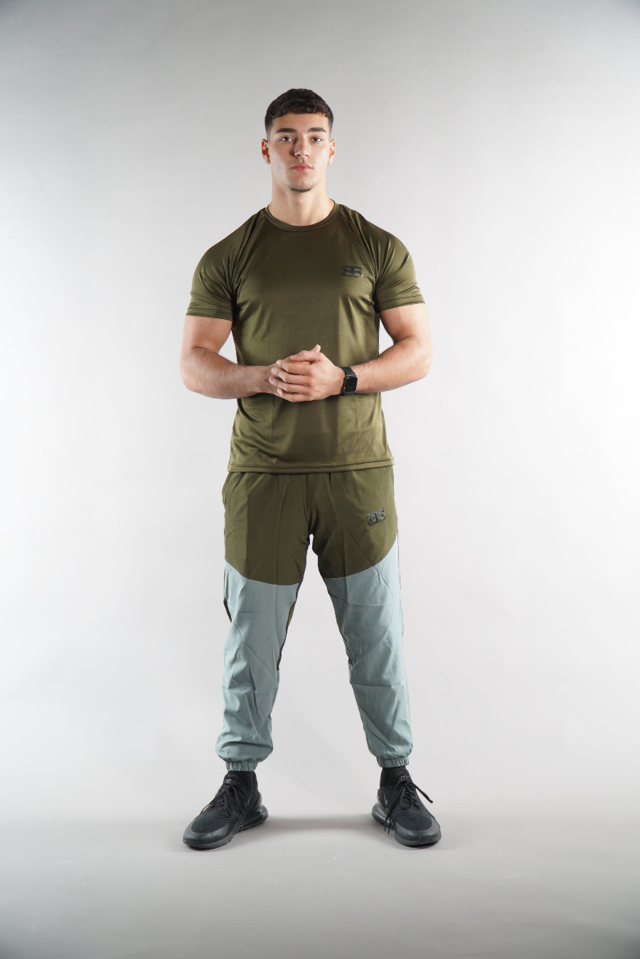 Men's Elegante gym T-Shirt in green, activewear, mens gym clothing