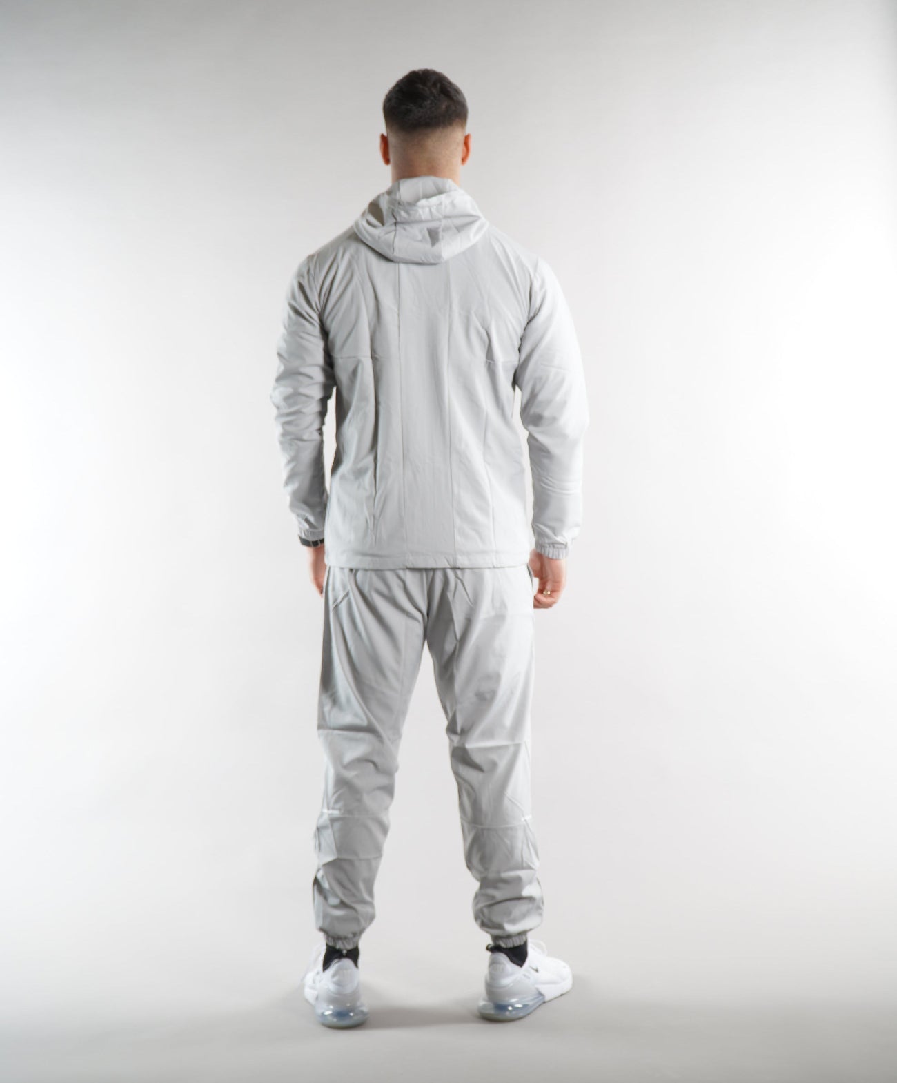 Men's Elegante Tracksuit jacket with hood in silver, JD sports jackets, activewear, mens street clothing