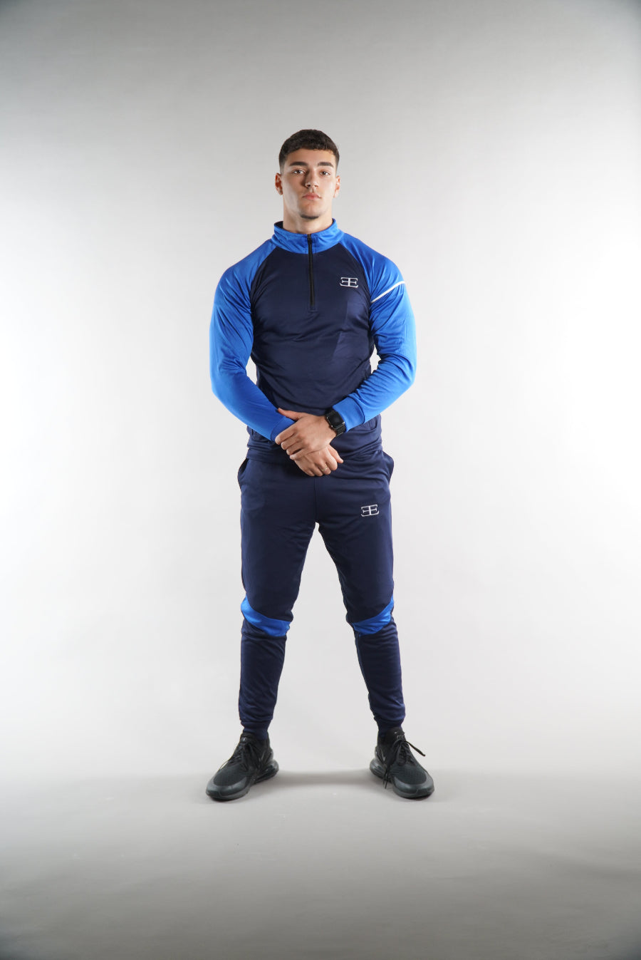 Men's Elegante blue tracksuit top and joggers, sportswear, activewear, gym wear