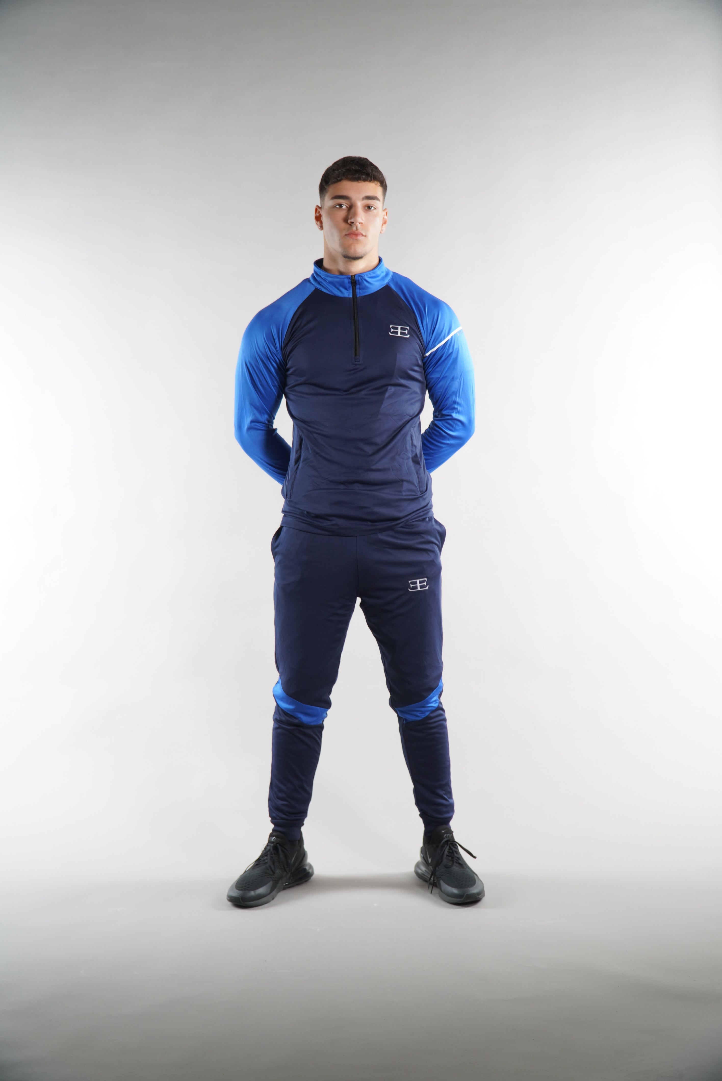 Men's Elegante blue tracksuit top and joggers, sportswear, activewear, gym wear