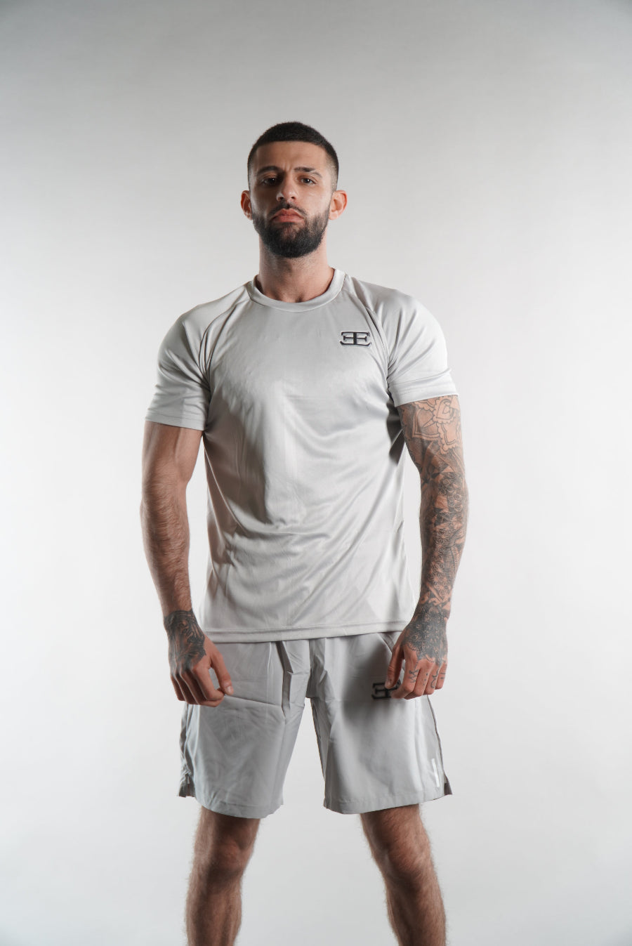 Men's Elegante Silver Grey Gym Shorts activewear for men