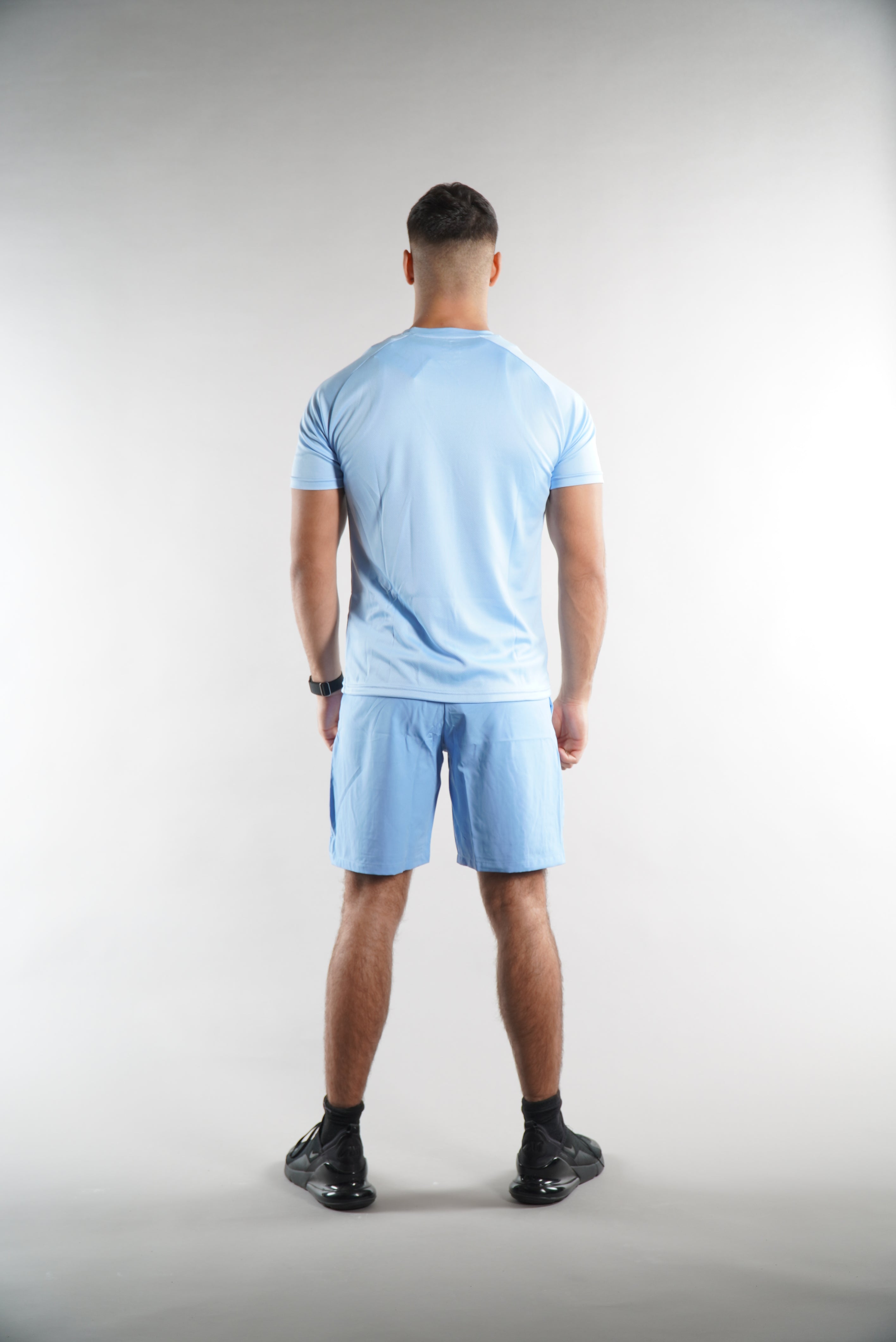 Men's Elegante Sky Blue Gym Shorts, activewear for men, jd sports, sportswear