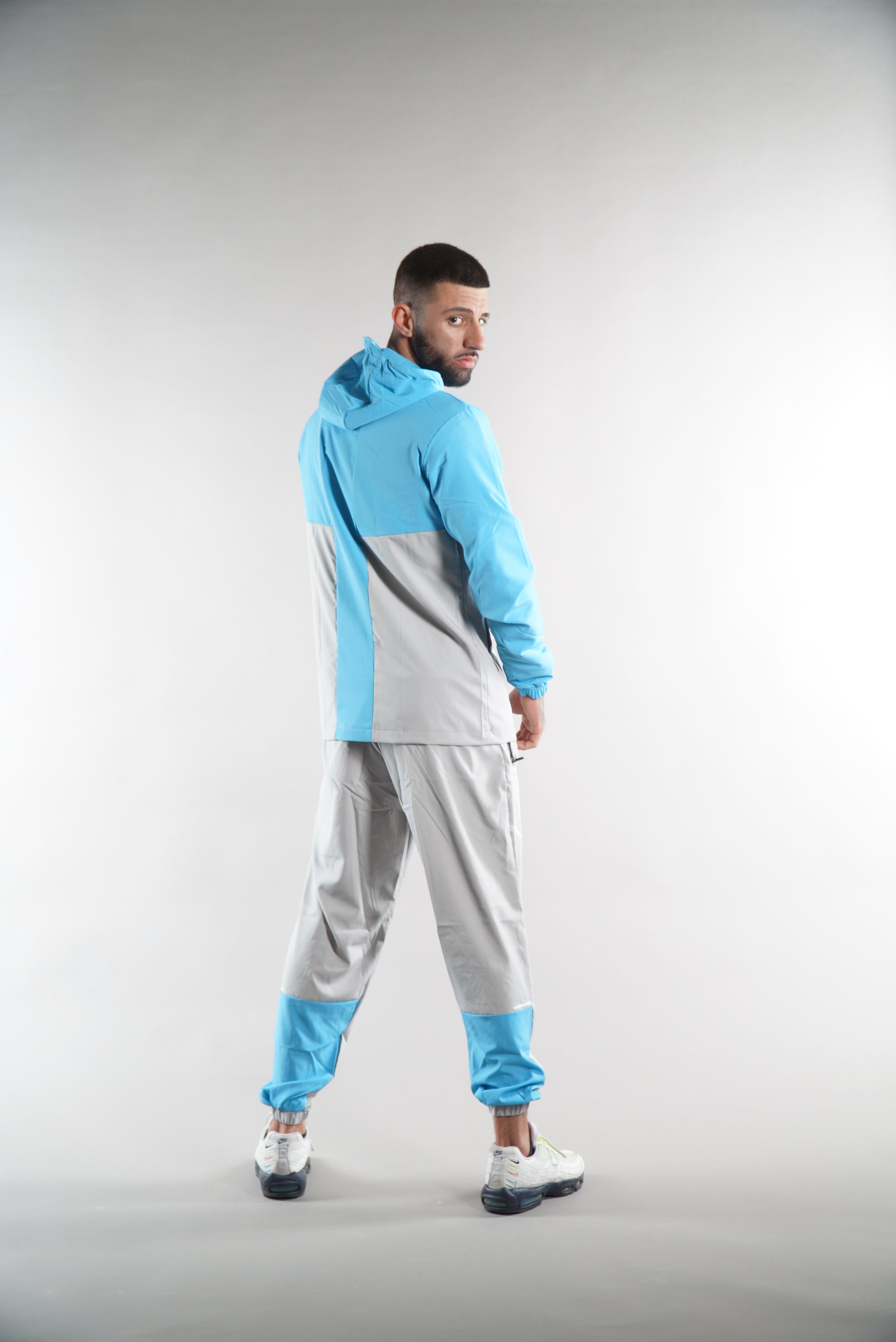 Men's Elegante Tracksuit jacket with hood in sky blue, JD sports jackets, activewear, mens street clothing