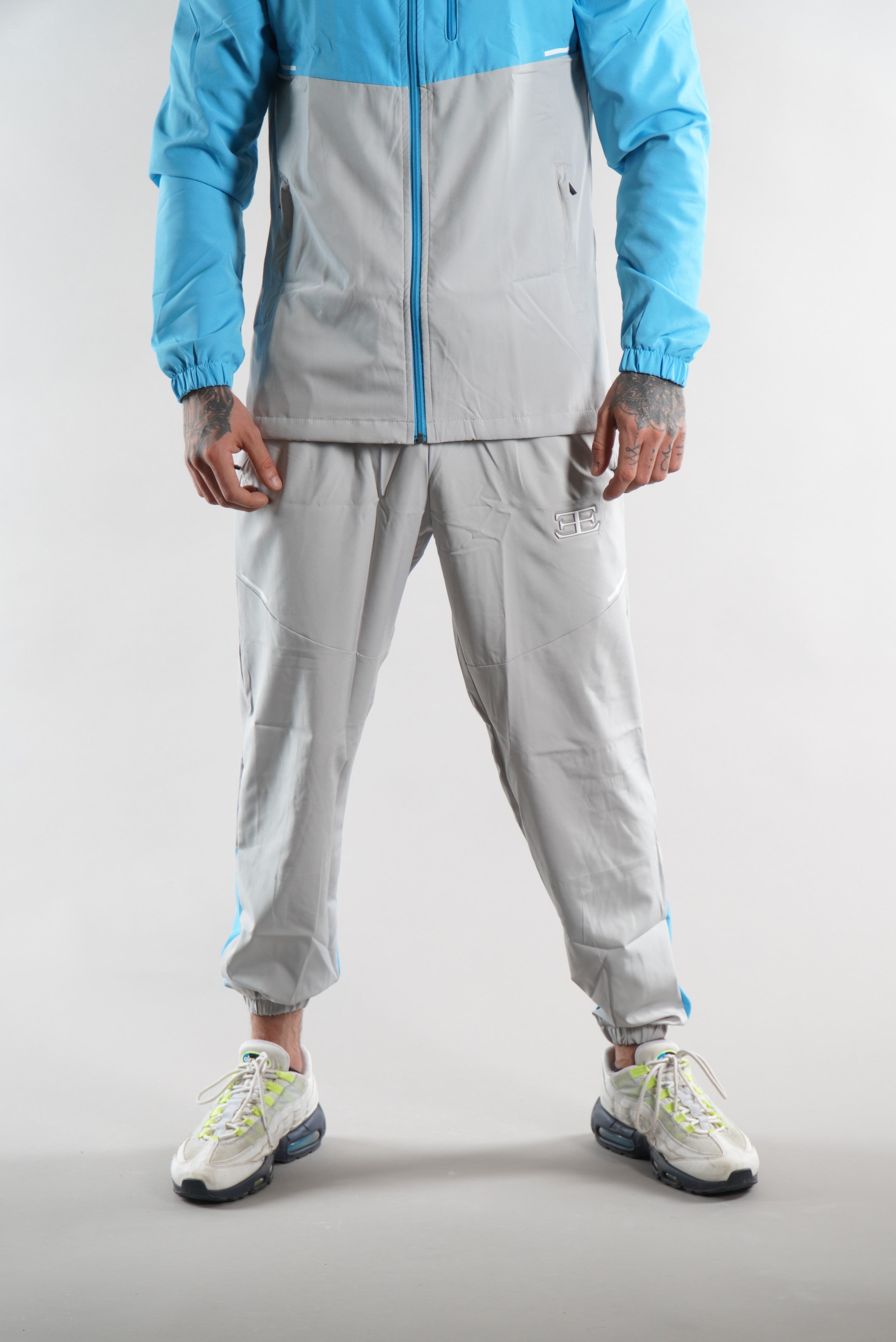 Men's Elegante Tracksuit joggers with hood in sky blue, JD sports jackets, activewear, mens street clothing