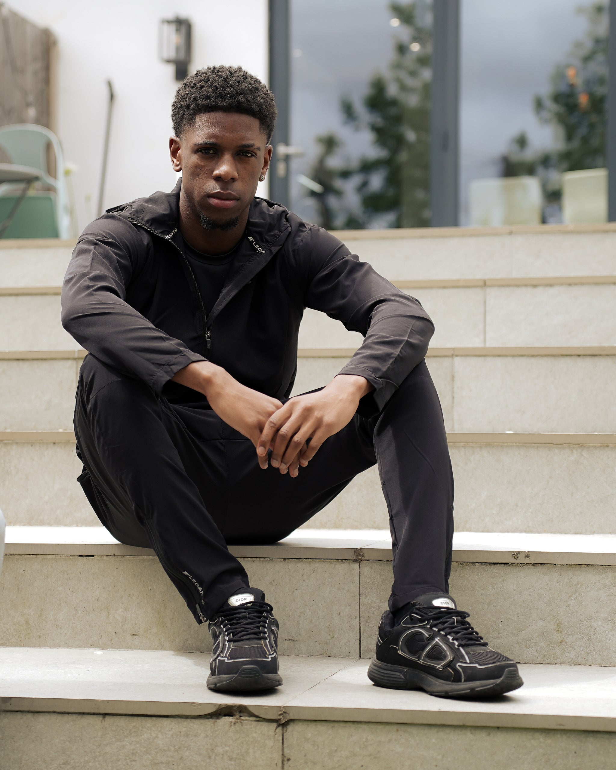 Vertex Black Tracksuit Joggers